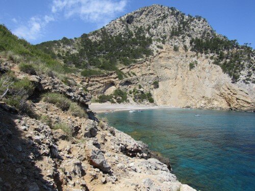Weg der Küste entlang zur Playa Coll Baix